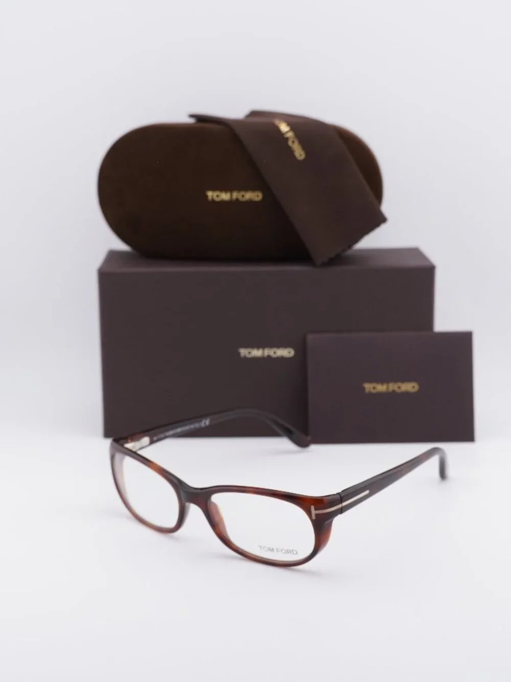 Tom Ford FT5229 052 Rectangle Eyeglasses - Havana 54mm